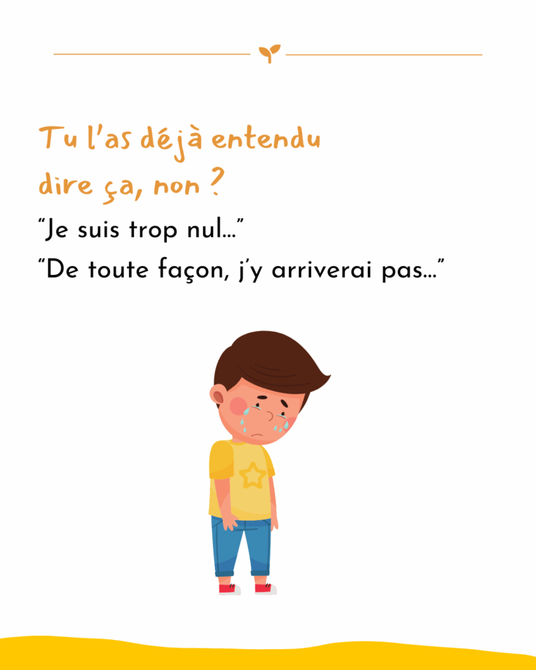 mon enfant pense qu'il est nul