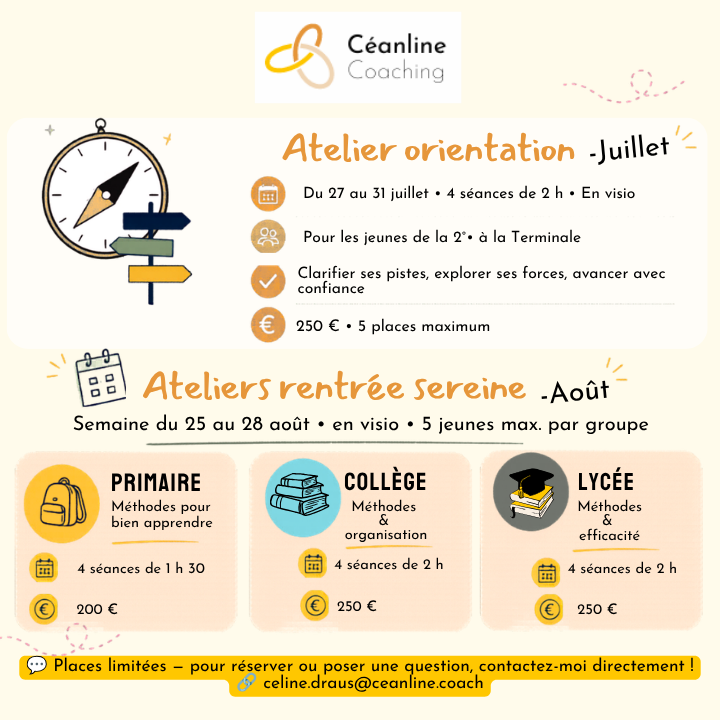 Atelier été 2026- orientation et apprentissage